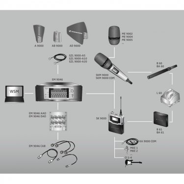 森海塞尔 Digital 9000 系列无线话筒 Sennheiser 数字无线话筒麦克风咪 SKM9000  手持无线发射器 